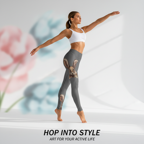 Marketing photo for Grey Leggings with Bunny