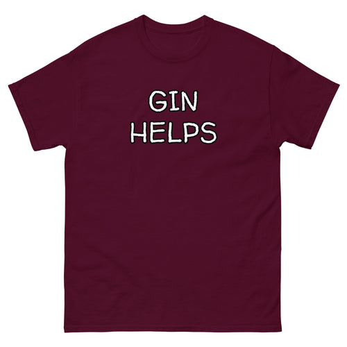 Gin Helps Men's classic tee - Whimsy Fit Workout Wear