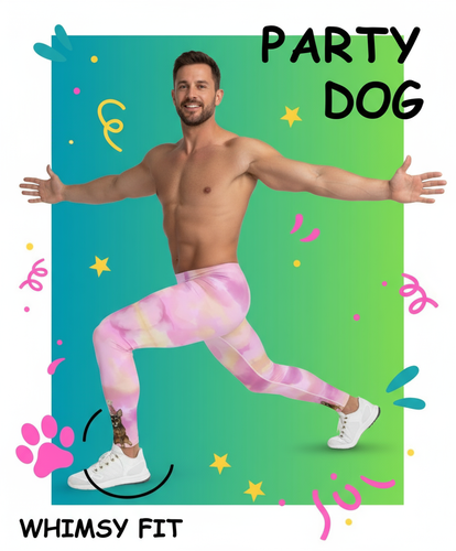 Men's Leggings Party Dog Ankle Detail