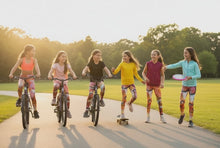 Load and play video in Gallery viewer, Circles in the Sand" Vibrant Abstract Girls Leggings
