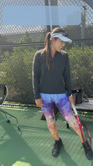 Crazy Abstract Print "Splash" Yoga Leggings - Whimsy Fit Workout Wear