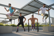 Load and play video in Gallery viewer, Men's Pink Cotton Candy Party Dog Meggings
