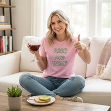 Load image into Gallery viewer, Rise and Wine Women&#39;s T-Shirt Marketing Photo

