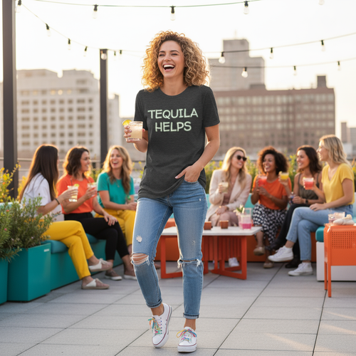 Tequila Helps Women's T-Shirt Marketing Photo