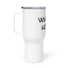 Load image into Gallery viewer, &quot;Whisky Helps&quot; Travel mug with Handle - Whimsy Fit Workout Wear
