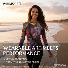 Load image into Gallery viewer, Women's Rash Guard Uneven Pavement Whimsy Fit UPF 50+ Long Sleeve Swim Shirt
