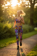 Load image into Gallery viewer, Woman running outdoors in Breeze Bright sports bra
