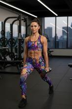 Load image into Gallery viewer, Woman strength training in Breeze Bright sports bra
