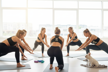 Load image into Gallery viewer, Women wearing Black Frenchie sports bras
