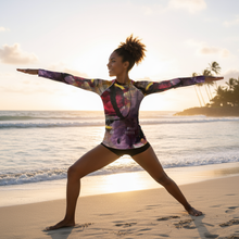 Load image into Gallery viewer, Women's Rash Guard Uneven Pavement Whimsy Fit UPF 50+ Long Sleeve Swim Shirt
