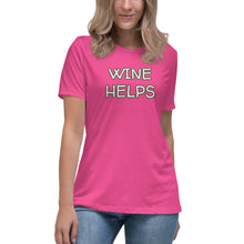 Load image into Gallery viewer, Wine Helps Women&#39;s T-Shirt - Whimsy Fit Workout Wear
