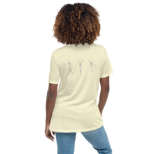 Dancing Ballerina Skeletons Women's Relaxed T-Shirt - Whimsy Fit Workout Wear