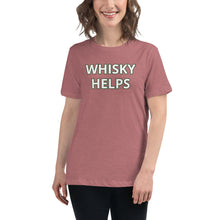 Load image into Gallery viewer, Whisky Helps Women&#39;s Relaxed T-Shirt - Whimsy Fit Workout Wear
