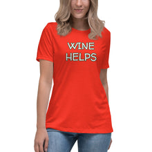 Load image into Gallery viewer, Wine Helps Women&#39;s T-Shirt - Whimsy Fit Workout Wear
