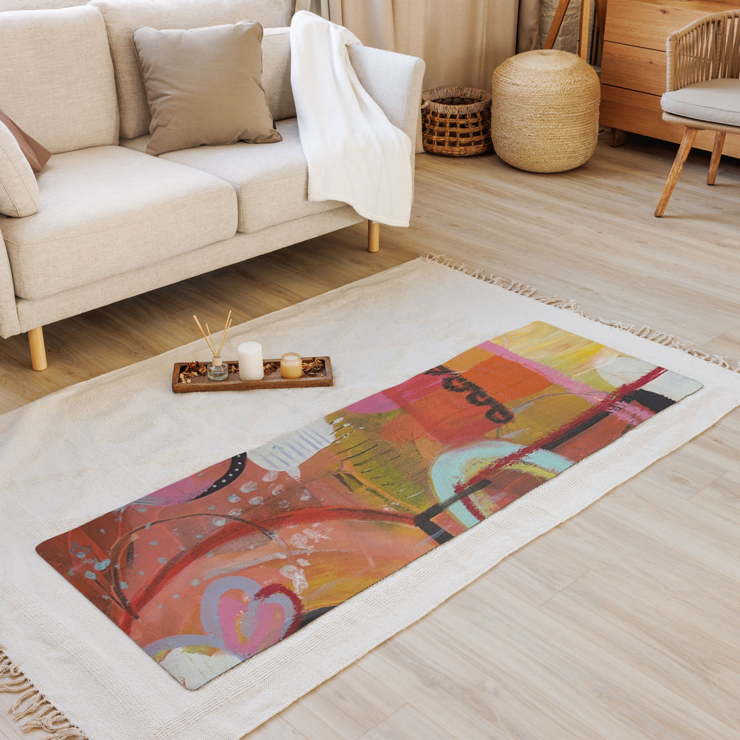 Abstract Print on Yoga Mat Personalized Whimsy Fit