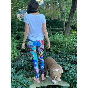 "Breeze" Abstract Print Yoga Leggings - Whimsy Fit Workout Wear