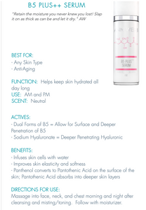 ANN WEBB B5 SERUM with Hyaluronic Acid visibly softens fine lines, moisturizes & plumps skin Whimsy Fit Workout Wear