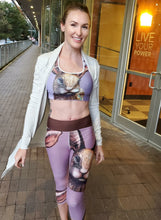 Load image into Gallery viewer, &quot;Bunny&quot; Lavender Yoga Capri Leggings - Whimsy Fit Workout Wear
