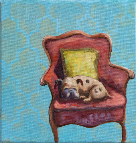 Dog in Red Chair - Whimsy Fit Workout Wear