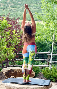 "Waiting for Mom" Yoga Capri Leggings - Whimsy Fit Workout Wear