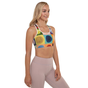 Whimsy Fit "Circles" Padded Sports Bra - Whimsy Fit Workout Wear