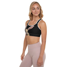 Load image into Gallery viewer, Whimsy Fit Black &quot;Bunny&quot; Padded Sports Bra - Whimsy Fit
