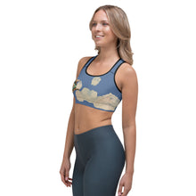 Load image into Gallery viewer, Whimsy Fit Blue &quot;Papillon&quot; Sports Bra
