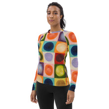 Load image into Gallery viewer, Whimsy Fit Women&#39;s Rash Guard &quot;Circles&quot;
