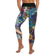 Load image into Gallery viewer, &quot;Breeze&quot; Abstract Print Yoga Capri Leggings - Whimsy Fit Workout Wear
