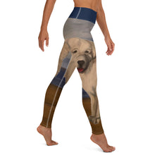 Load image into Gallery viewer, Great Pyrenees on Beach Yoga Leggings - Whimsy Fit Workout Wear
