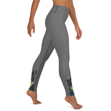 Load image into Gallery viewer, Grey Yoga Leggings with Schnauzer - Whimsy Fit Workout Wear
