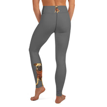 Load image into Gallery viewer, Whimsy Fit Grey Yoga Leggings with Pug
