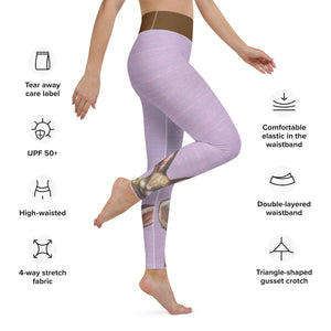 Purple Bunny Ankle Yoga & Workout Leggings by Whimsy Fit Workout Wear