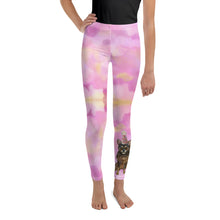 Load image into Gallery viewer, Whimsy Fit “Cotton Candy - Party Dog” Girls Leggings - Whimsy Fit Workout Wear
