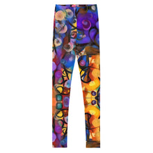 Load image into Gallery viewer, Brightly Colored Abstract Pattern Girls&#39; Leggings - Whimsy Fit Workout Wear
