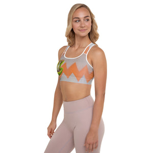 "Corgi" Padded Sports Bra with "Circles" on backside - Whimsy Fit Workout Wear