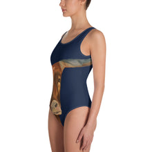 Load image into Gallery viewer, Navy One-Piece Swimsuit with Longhorn - Whimsy Fit Workout Wear
