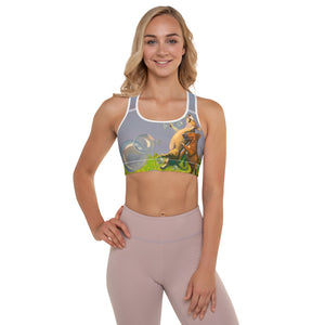 Whimsy Fit "Bubbles" Padded Sports Bra with Staffordshire Bull Terriers - Whimsy Fit Workout Wear