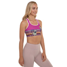 Load image into Gallery viewer, “Salon Dogs” Hot Pink Padded Sports Bra - Whimsy Fit Workout Wear
