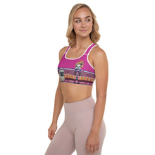Load image into Gallery viewer, “Salon Dogs” Hot Pink Padded Sports Bra - Whimsy Fit Workout Wear

