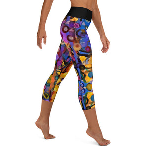 "Breeze Bright" Yoga Capri Leggings - Whimsy Fit Workout Wear