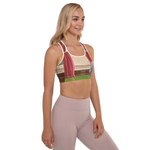 "Waiting for Mom" Padded Sports Bra - Whimsy Fit Workout Wear
