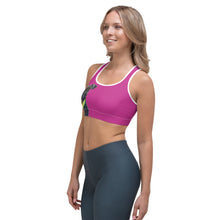 Load image into Gallery viewer, Hot Pink Sports bra with Schnauzer - Whimsy Fit Workout Wear
